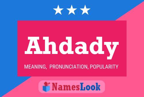 Ahdady Name Poster