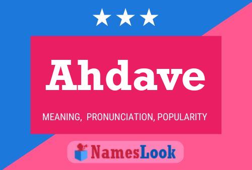 Ahdave Name Poster