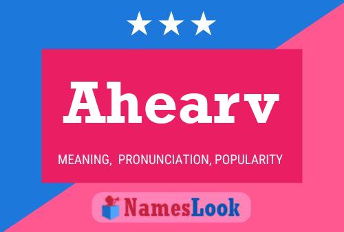 Ahearv Name Poster