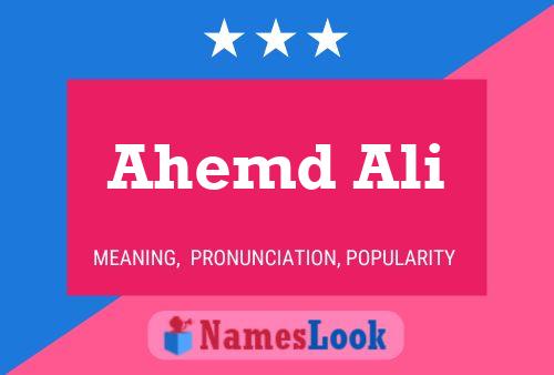 Ahemd Ali Name Poster