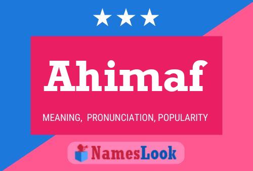 Ahimaf Name Poster