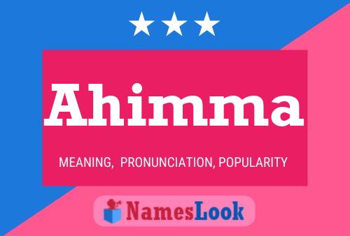 Ahimma Name Poster