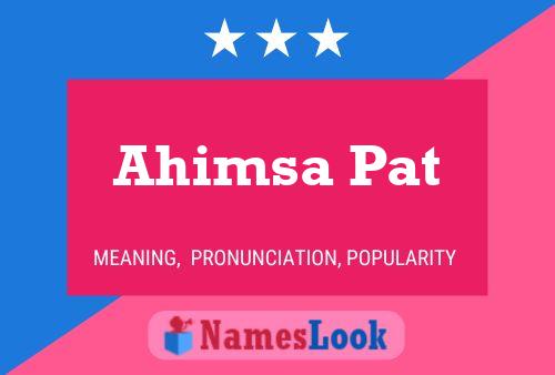 Ahimsa Pat Name Poster