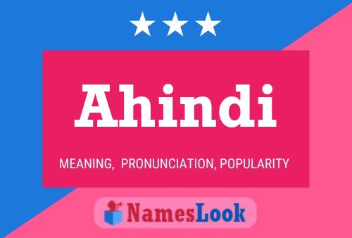 Ahindi Name Poster