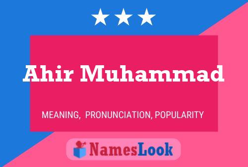 Ahir Muhammad Name Poster