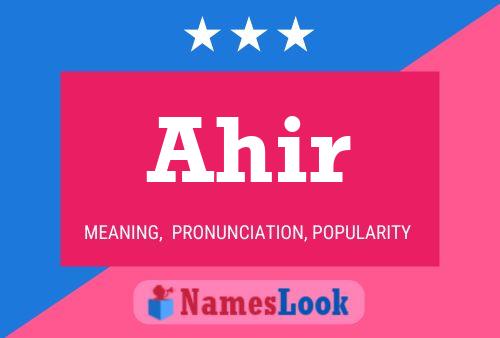 Ahir Name Poster