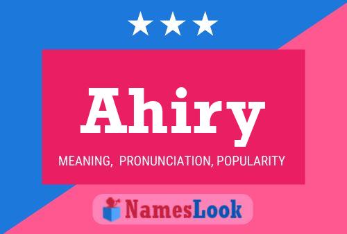 Ahiry Name Poster