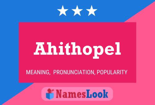 Ahithopel Name Poster