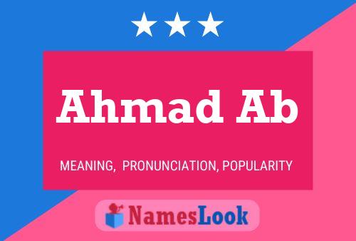 Ahmad Ab Name Poster