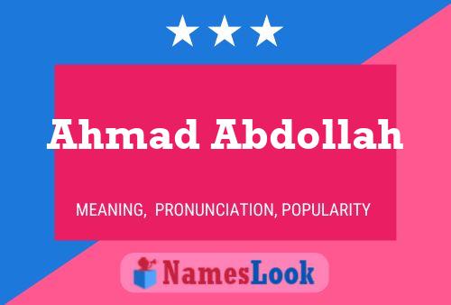 Ahmad Abdollah Name Poster