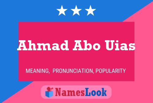 Ahmad Abo Uias Name Poster