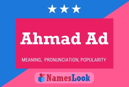 Ahmad Ad Name Poster