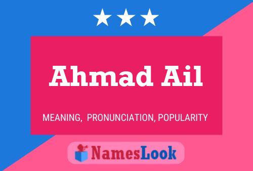 Ahmad Ail Name Poster