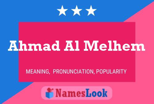 Ahmad Al Melhem Name Poster