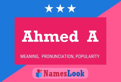 Ahmed  A Name Poster