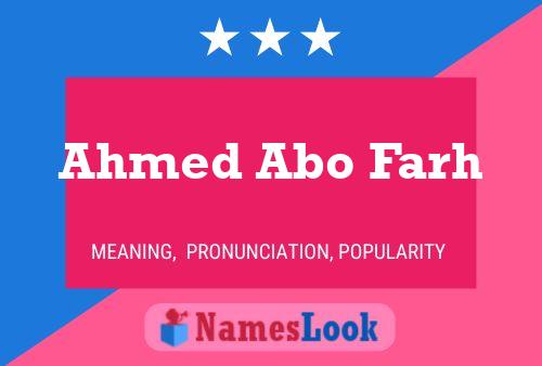 Ahmed Abo Farh Name Poster