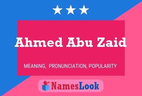 Ahmed Abu Zaid Name Poster