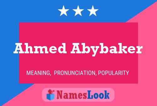 Ahmed Abybaker Name Poster