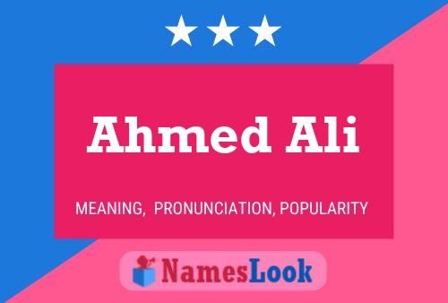 Ahmed Ali Name Poster