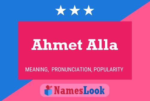 Ahmet Alla Name Poster