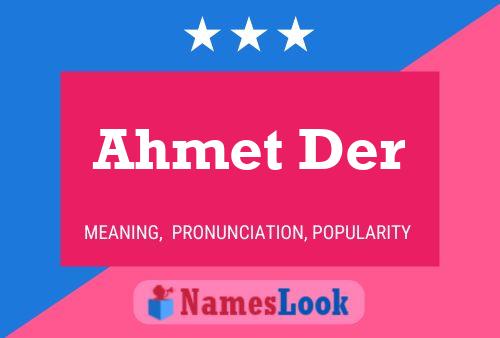 Ahmet Der Name Poster