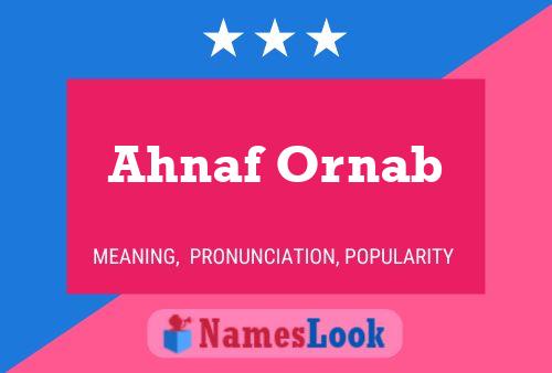 Ahnaf Ornab Name Poster