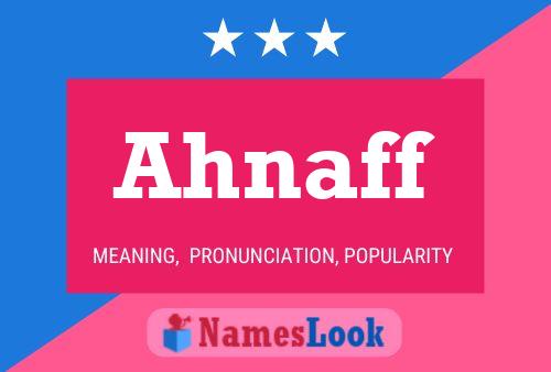 Ahnaff Name Poster