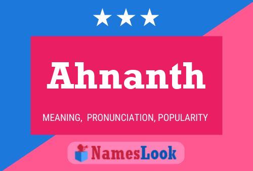 Ahnanth Name Poster