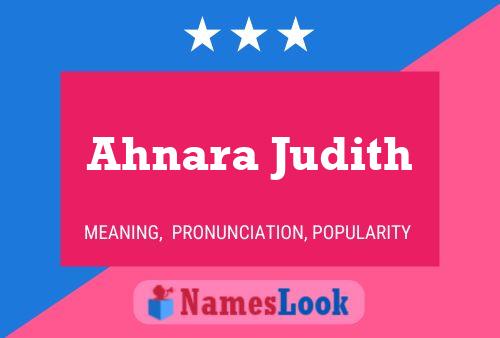 Ahnara Judith Name Poster