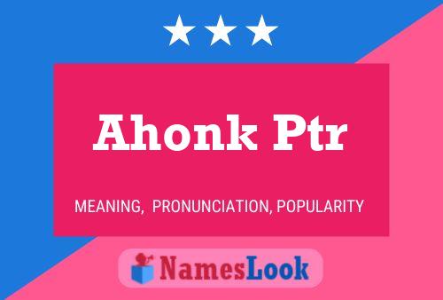 Ahonk Ptr Name Poster