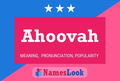 Ahoovah Name Poster