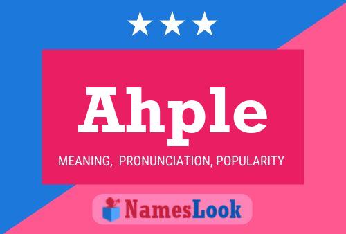 Ahple Name Poster