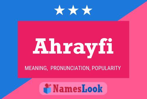 Ahrayfi Name Poster