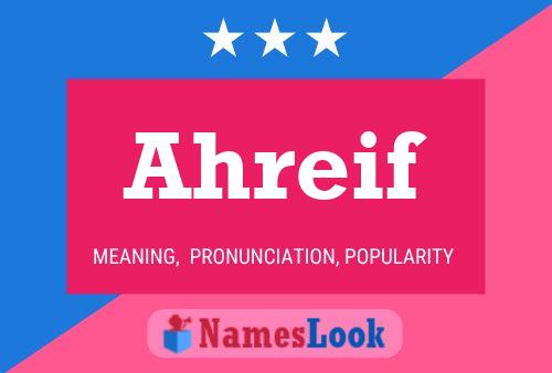 Ahreif Name Poster