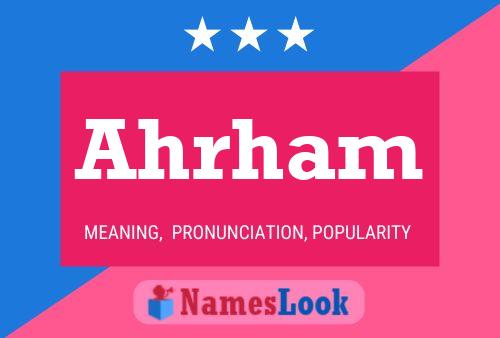 Ahrham Name Poster