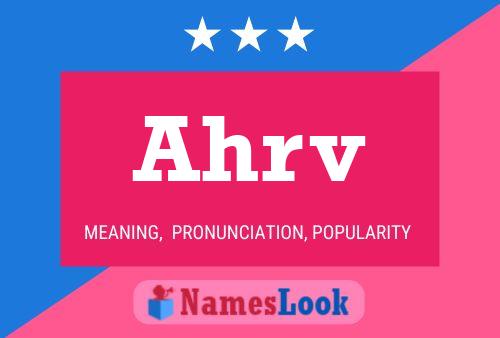 Ahrv Name Poster