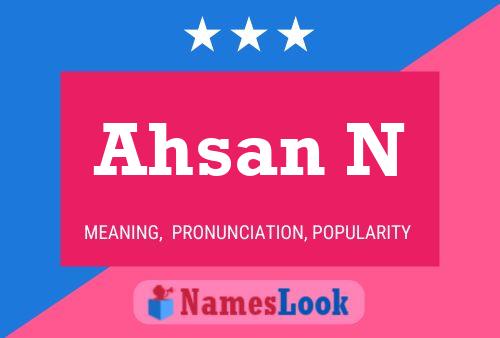 Ahsan N Name Poster