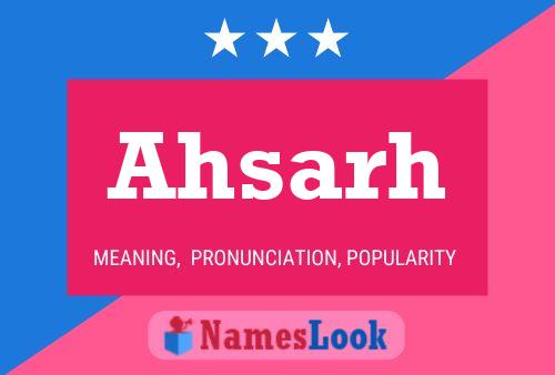 Ahsarh Name Poster