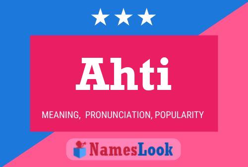 Ahti Name Poster