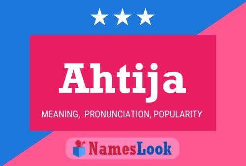 Ahtija Name Poster