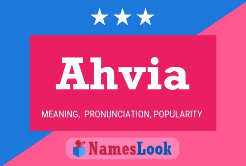 Ahvia Name Poster