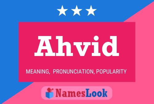 Ahvid Name Poster