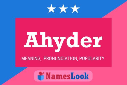 Ahyder Name Poster