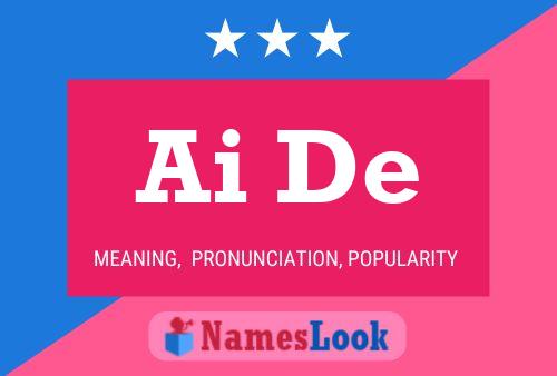 Ai De Name Poster