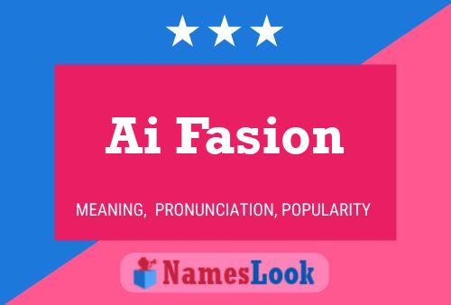 Ai Fasion Name Poster