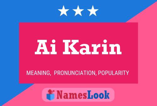 Ai Karin Name Poster