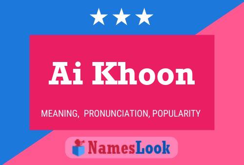 Ai Khoon Name Poster