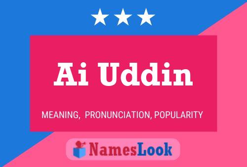 Ai Uddin Name Poster