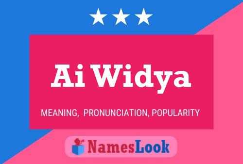 Ai Widya Name Poster