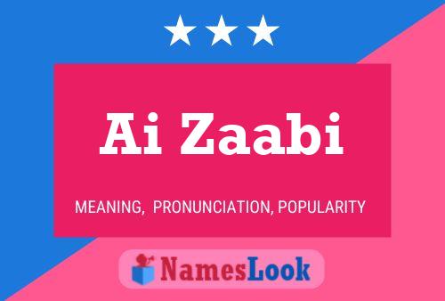 Ai Zaabi Name Poster